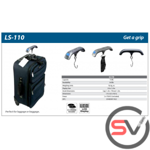 AWS LS-110 DIGITAL HANGING LUGGAGE SCALE (110LBS X 0.2LBS)